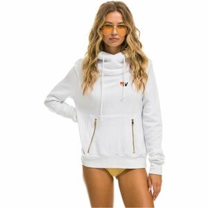 Aviator Nation White Ninja Pullover Hoodie EUC